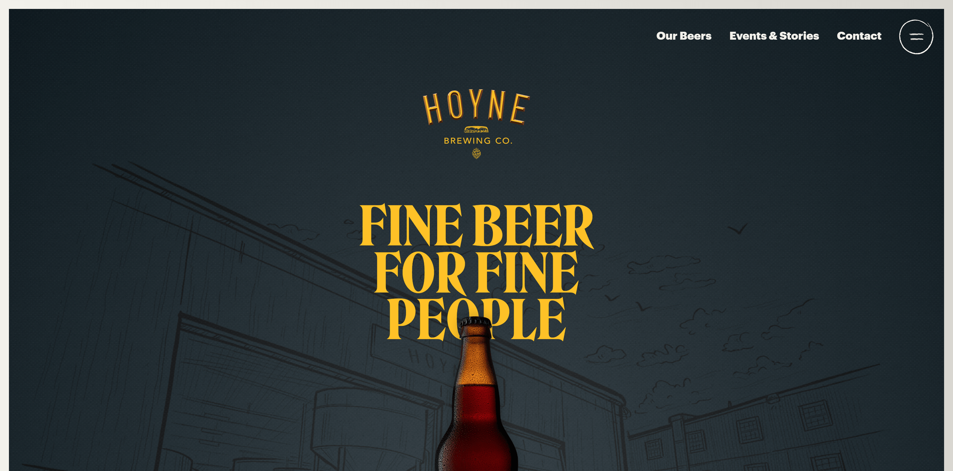 Screenshot of the Hoyne Brewing Co. website