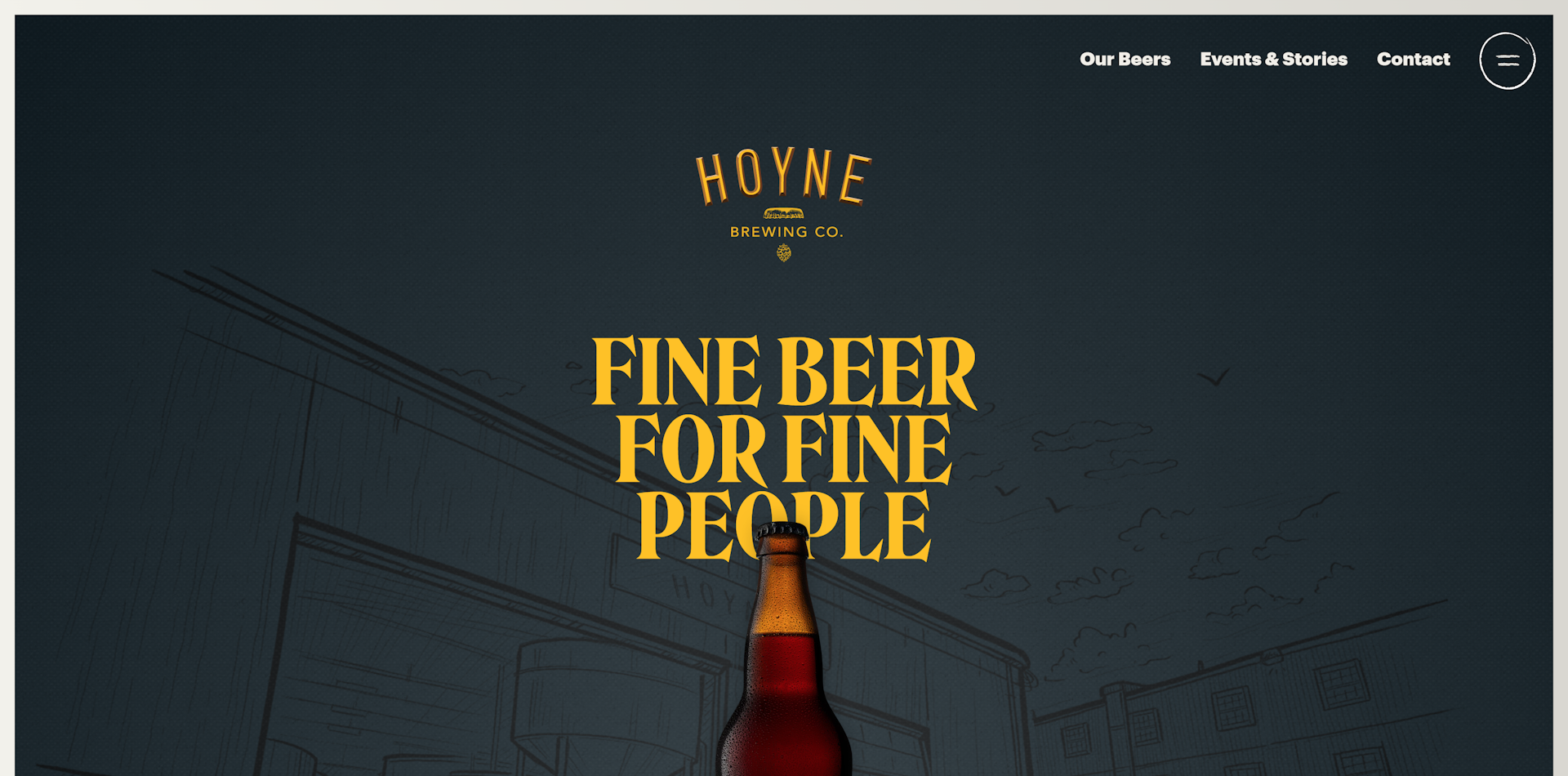 Screenshot of the Hoyne Brewing Co. website